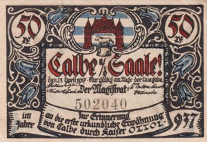 Calbe a.d. Saale 50 Pf G-213.4 23.4.1917 3