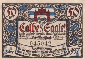 Calbe a.d. Saale 50 Pf G-213.4 23.4.1917 6