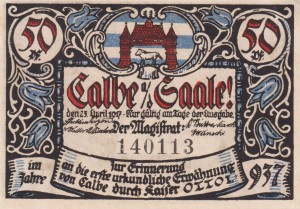 Calbe a.d. Saale 50 Pf G-213.4 23.4.1917 5
