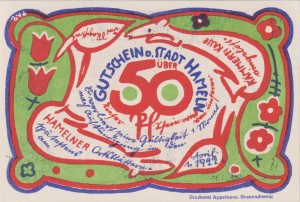 Hameln 50 Pf G-566.4c 1.4.1922 aUNC