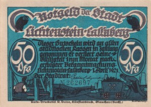 Lichtenhain 50 Pf G-798.1 1.4.1921 aUNC 2