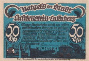 Lichtenhain 50 Pf G-798.1 1.4.1921 aUNC 1