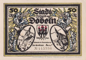 Dobeln 50 Pf G-277.1 1.9.1921 AU/UNC 