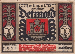Detmold 50 Pf G-268.8 8.1920 XF 2