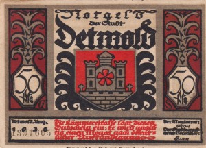 Detmold 50 Pf G-268.8 8.1920 AU/UNC 7