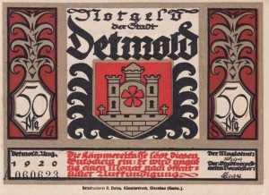 Detmold 50 Pf G-268.10a 8.1920 aUNC 6