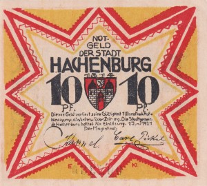Hachenburg 10 Pf G-498.1 1.6.1921 aUNC Marienstatt