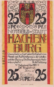 Hachenburg 25 Pf G-498.1 1.6.1921 XF Marktbrunnen