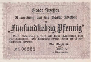 Itzehoe 75 Pf G-649.3 9.1921 