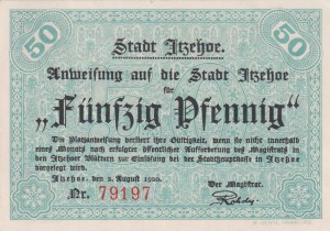 Itzehoe 50 Pf G-649.2a 2.8.1921 a/UNC