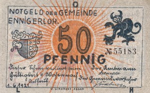 Ennigerloh 50 Pf G-338.2 1.6.1921 UNC