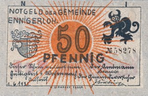 Ennigerloh 50 Pf G-338.2 1.6.1921 UNC