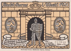 Herne 50 Pf G-602.1 1921 aUNC Bild: 7