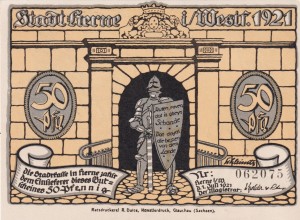 Herne 50 Pf G-602.1 1921 AU/UNC Bild: 3