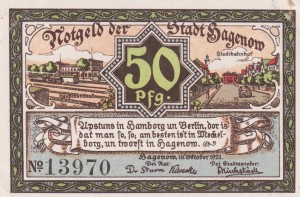 Hagenow 50 Pf G-500.1a 10.1921