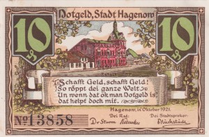 Hagenow 10 Pf G-500.1a 10.1921