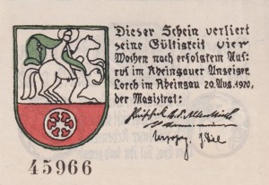 Lorch 10 Pf G-815.1 20.8.1920 aUNC