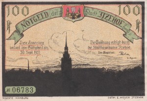 Itzehoe 100 Pf G-649.4b 30.9.1921 