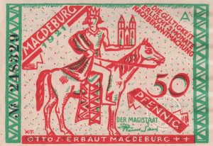 Magdeburg 50 Pf G-857.1 1921 Schein: A