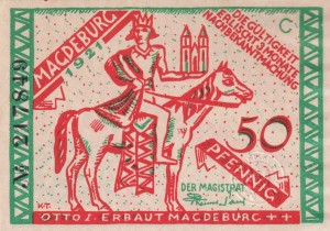 Magdeburg 50 Pf G-857.1 1921 Schein: C