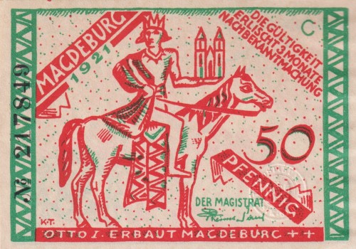 Magdeburg 50 Pf G-857.1 1921 Schein C A.jpg
