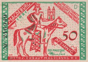 Magdeburg 50 Pf G-857.1 1921 Schein: D