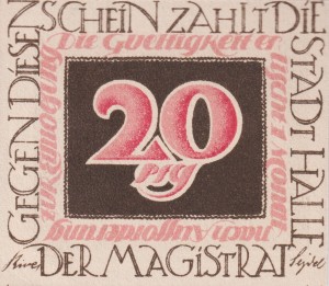 Halle a.d. Saale 20 Pf G-509  AU/UNC 