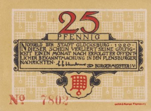 Glucksburg 25 Pf G-441.1 1920 aUNC