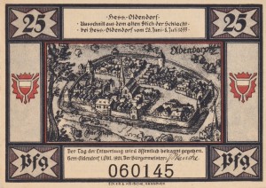 Hessisch Olendorf 25 Pf G-606 1.10.1921 aUNC  