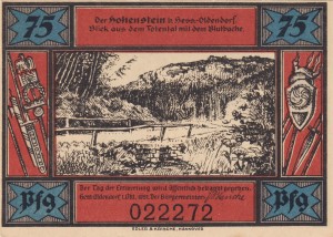 Hessisch Olendorf 75 Pf G-606 1.10.1921 aUNC  