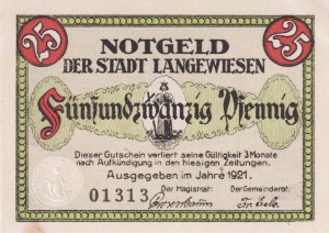 Langewiesen 25 Pf G-772 1921  