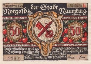 Naumburg 50 Pf G-928.4 1920 Bst: L