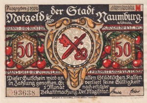 Naumburg 50 Pf G-928.4 1920 Bst: M