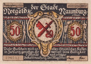 Naumburg 50 Pf G-928 1920 a UNC
