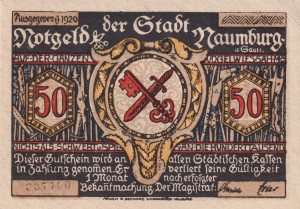 Naumburg 50 Pf G-928 1920 XF