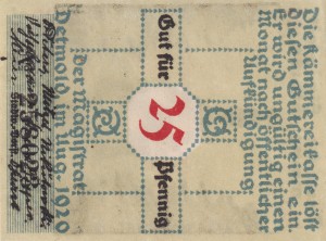 Detmold 25 Pf G-268 8.1920 aUNC
