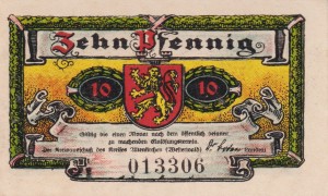 Altenkirchen 10 Pf G-24.1a 1921 AU/UNC