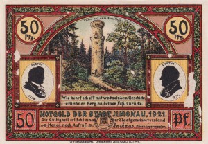 Ilmenau 50 Pf G-643.3.4 1921  VF Markplatz