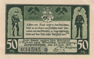 Leopoldshall 50 Pf G-794.2a 25.7.1921 XF Bild 5: Bremsschachtforderung