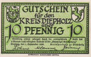 Diepholz 10 Pf G-273.1 1.9.1920 aUNC