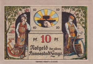 Lemgo 10 Pf G-789 25.5.1921 aUNC