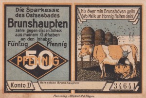 Brunshaupten 50 Pf  G-195.2a XF Konto D