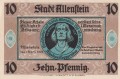 Allenstein (Olsztyn) 10 Pf G-13.1a  Rs. Schloss A.jpg