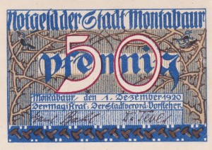 Montabaur 50 Pf  G-898.1 1.12.1920 aUNC