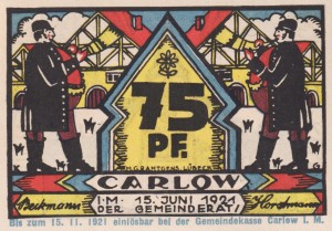 Carlow 75 Pf  G-221.1 15.6.1921-15.11.1921 aUNC