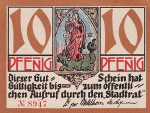 Kahla 10 Pf G-668.1a 1921 aUNC