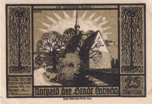 Lobeda 25 Pf G-808.1.2 1921 XF 2. Kirche