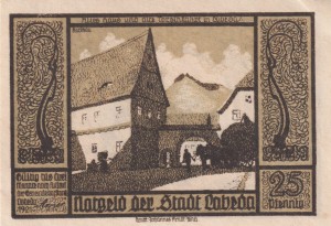 Lobeda 25 Pf G-808.1.1 1921 XF 1. Altes Haus