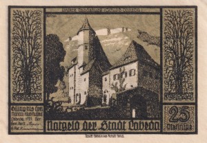 Lobeda 25 Pf G-808.1.3 1921 XF 3. Untere Lobdeburg