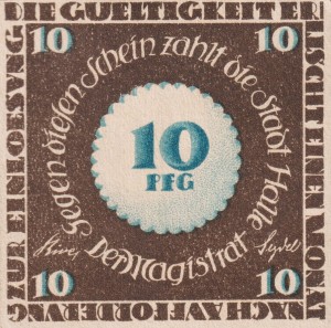 Halle 10 Pf G-509  AU/UNC 2. Vohnhaus